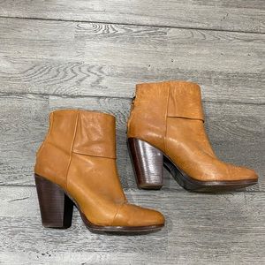 Rag & Bone Cognac Newbury Leather Ankle Boots